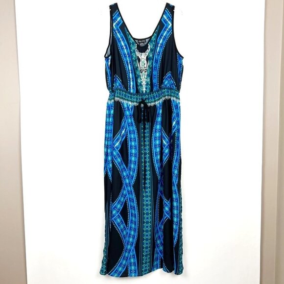City Chic Kaleidoscope Print Maxi Dress. Plus Size XL/22 - Picture 3 of 16
